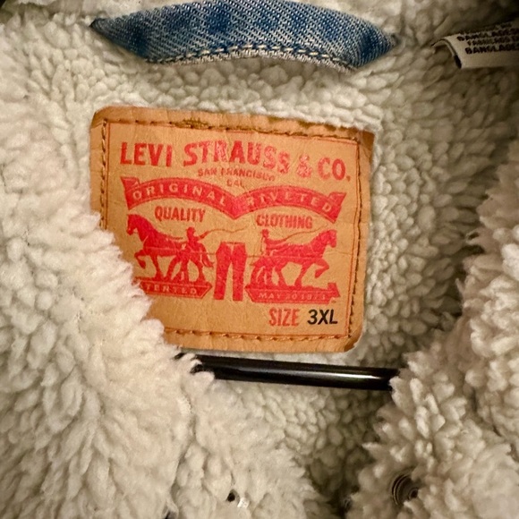 Men’s Levi’s Puffer Denim Jacket XL - Picture 2 of 3